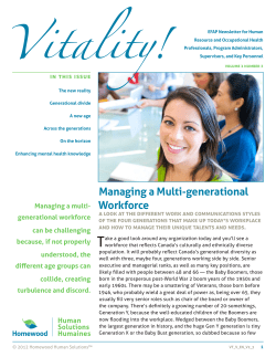Managing a Multi-generational Workforce