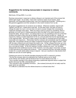 how to revise manuscripts