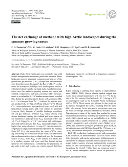 The net exchange of methane with high Arctic