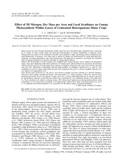 Effect of 3D Nitrogen, Dry Mass per Area and