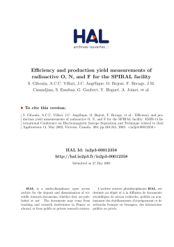 Efficiency and production yield measurements of radioactive O