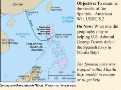 Objective: To examine the results of the Spanish &ndash; American War