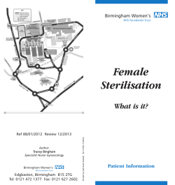 88 female sterilis dl bklt - Birmingham Women`s Hospital