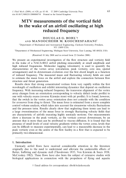 MTV measurements of the vortical field in the wake of an airfoil