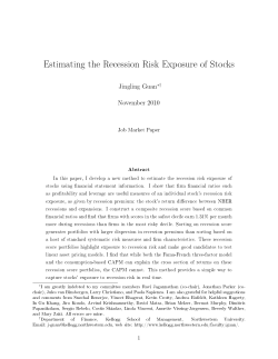 Estimating the Recession Risk Exposure of Stocks