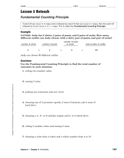 Fundamental Counting Principle