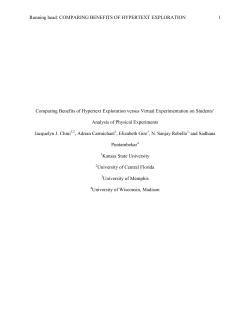 Comparing Benefits of Hypertext Exploration versus Virtual