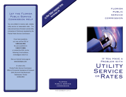 If You Have a Problem with Utility Service or Rates