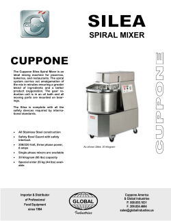 Cut Sheet Silea - PizzaOvens.com