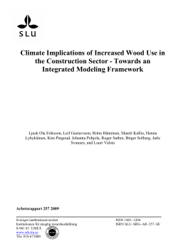 Climate Implications of Increased Wood Use in the Construction Sector