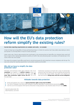 How will the EU`s data protection reform simplify the