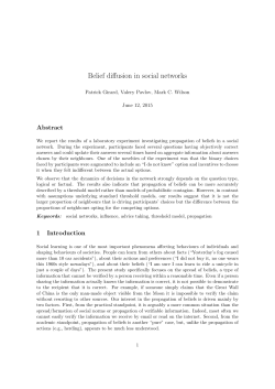 Belief diffusion in social networks