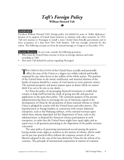 Taft`s Foreign Policy