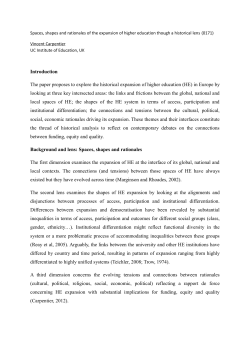 Introduction The paper proposes to explore the historical expansion