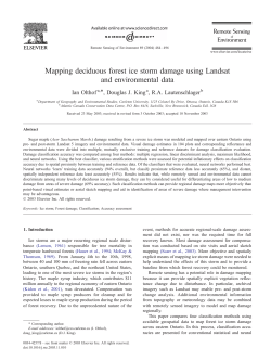 Mapping deciduous forest ice storm damage using Landsat and