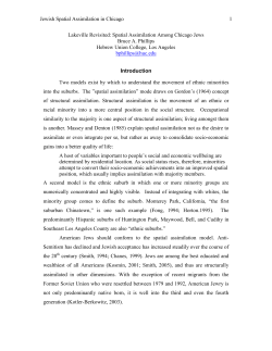 Lakeville Revisited: Spatial Assimilation of Chicago Jews