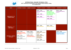 IATP Conference Schedule - International Airlines Technical Pool