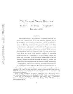 The Nature of Novelty Detection