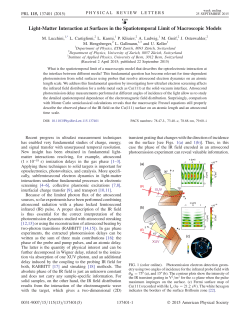 Light-Matter Interaction at Surfaces in the