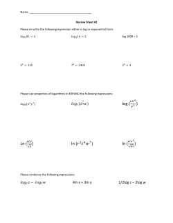 log ( ) Ln ( ) ln (     2    4    7) ln ( )