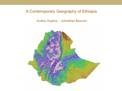 A Contemporary Geography of Ethiopia - Recent Proceedings