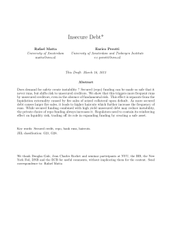 Insecure Debt - University of Amsterdam