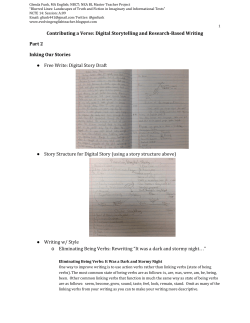 Digital Storytelling and Research-Based Writing Part 2 Inking Our