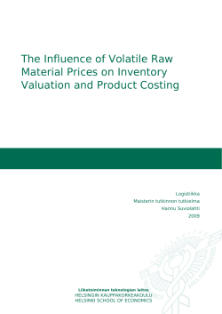 The Influence of Volatile Raw Material Prices on Inventory Valuation