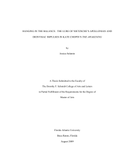 HANGING IN THE BALANCE: THE LURE OF NIETZSCHE`S
