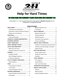 Help for Hard Times - United Way of Marathon County
