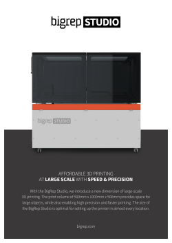 AFFORDABLE 3D PRINTING AT LARGE SCALEWITH SPEED