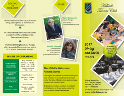 the 2017 Dining Brochure