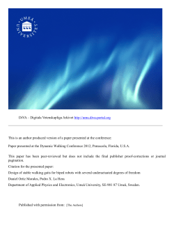 Design of stable walking gaits for biped robots with several