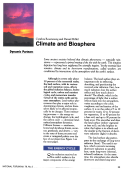 Climate and Biosphere
