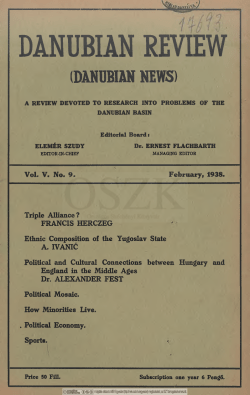 Danubian review - Vol. 5. No. 9. (February 1938.)