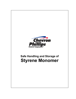 Safe Handling and Storage of Styrene Monomer