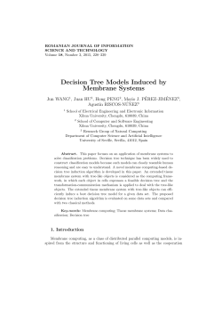 Decision Tree Models Induced by Membrane Systems