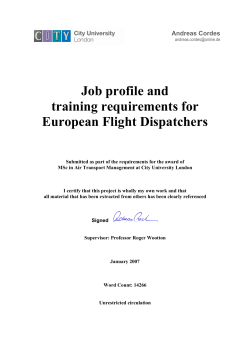 Job profile and training requirements for European