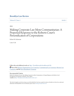 Making Corporate Law More Communitarian: A