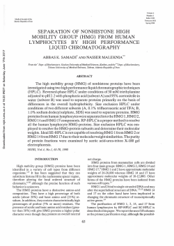 separation of nonhistone high mobility group (hmg) from human