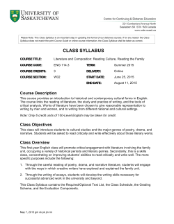 ENG 114.3 - Continuing Education