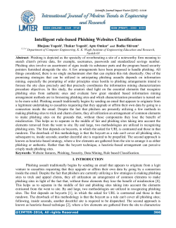 Intelligent rule-based Phishing Websites Classification