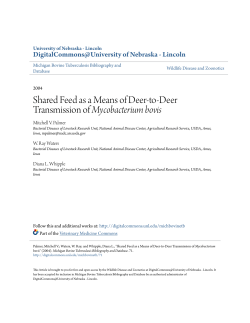 Shared Feed as a Means of Deer-to