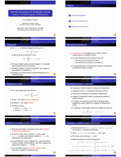 Scientific Computing - Prof. Michael T. Heath