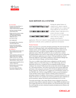 Sun Server X3-2 System Data Sheet
