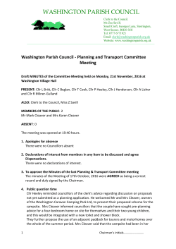 21/11/2016 - Washington Parish Council