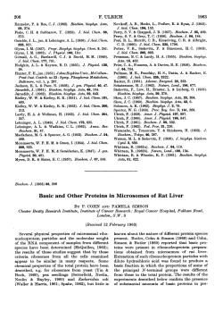 Basic and Other Proteins in Microsomes of Rat Liver