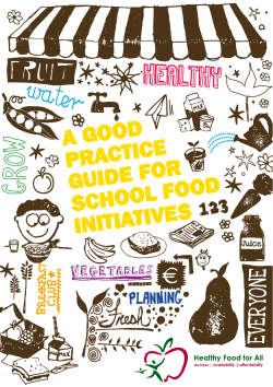 A Good Practice Guide for School Food Initiatives