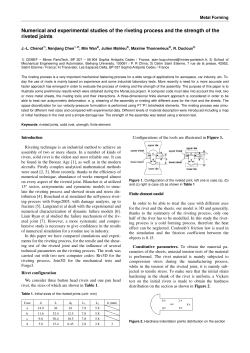 Numerical and experimental studies of the riveting process