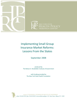 Implementing Small-Group Market Reforms